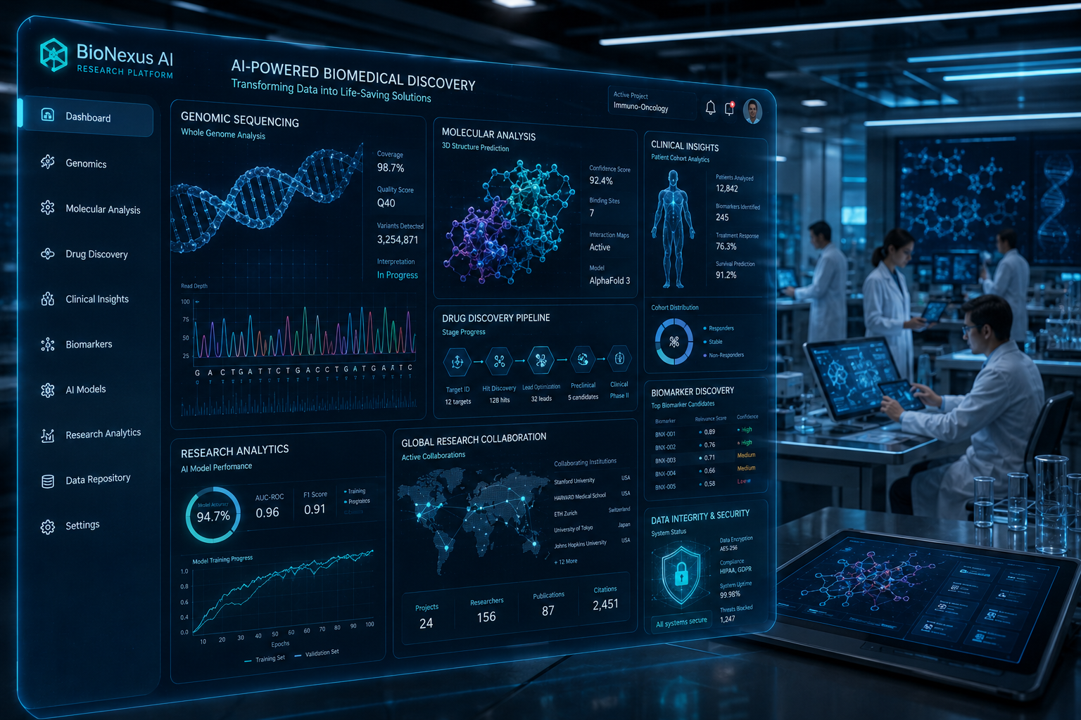 Multi-omics intelligence research platform