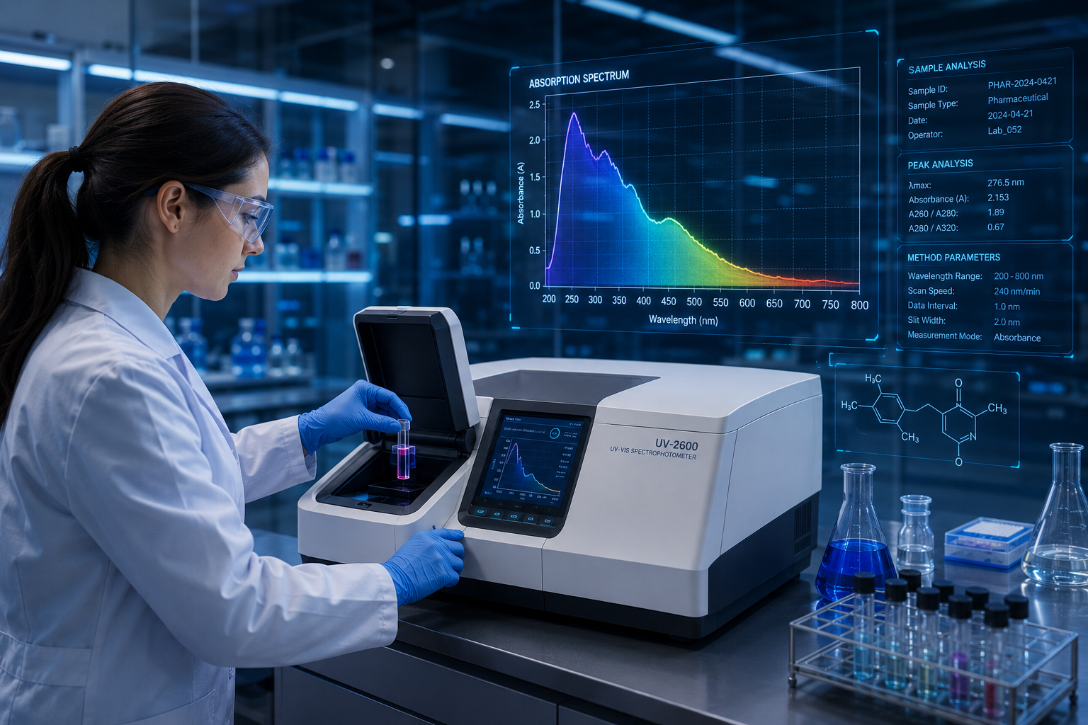 UV-Vis spectrophotometric analysis