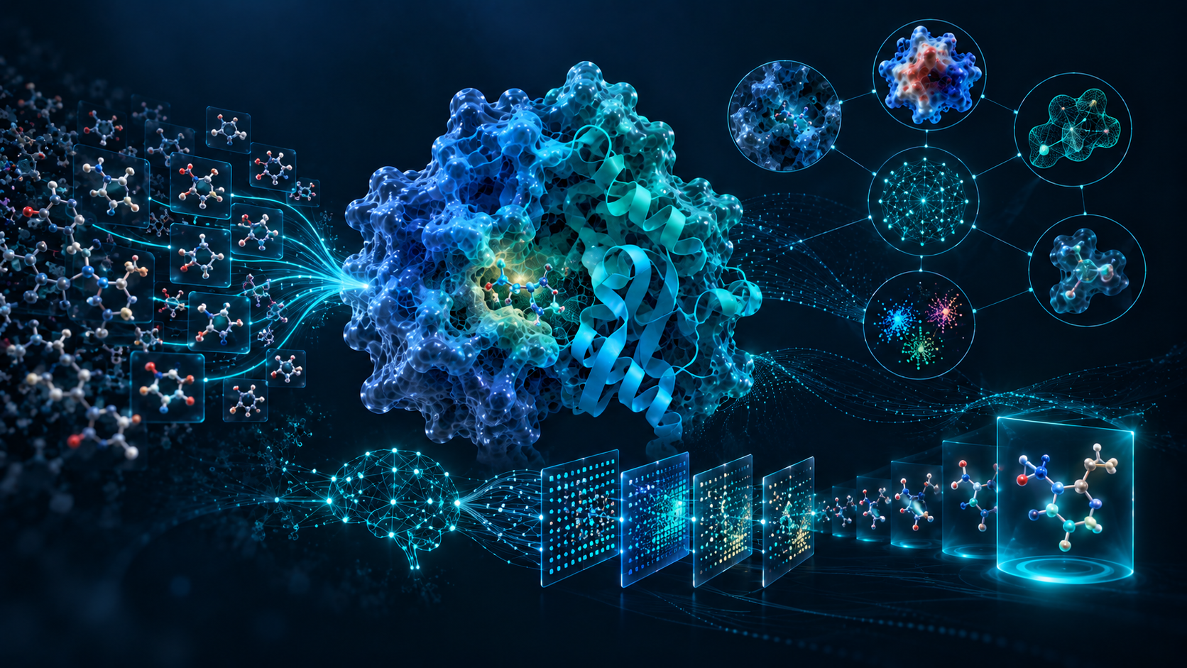 Protein structure visualization for computational drug discovery